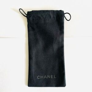 CHANEL Black Sunglasses Pouch Drawstring Soft Case Dust Bag Travel Authentic New